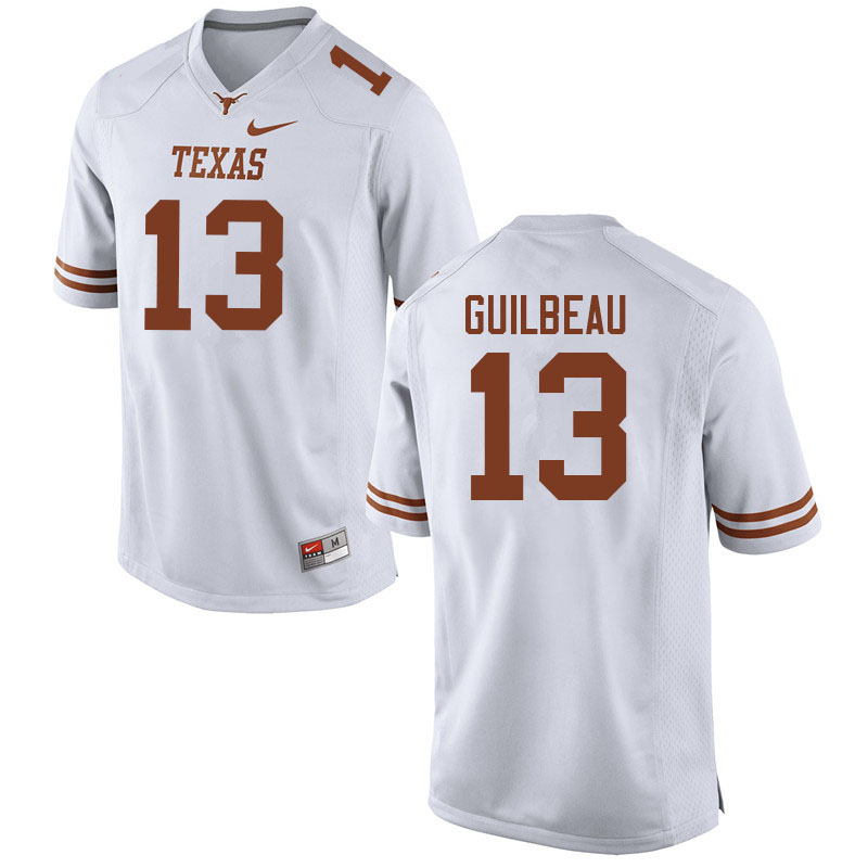Men #13 Jaylon Guilbeau Texas Longhorns College Football Jerseys Sale-White